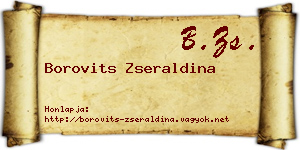 Borovits Zseraldina névjegykártya